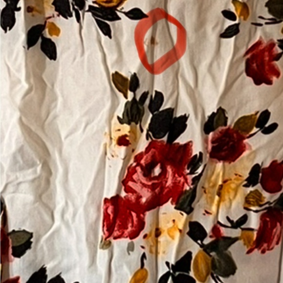 White Floral Asymmetrical Dress-SHEIN - Picture 2 of 4